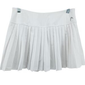 Head White Performace Pleated Mini Skirt Womens MD Tennis Pickleball Gym Fitness